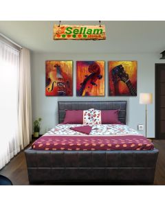 VIC-2C - 2 Places VICTOR Modern Bed In Chocolate Leather With Foam All Over - MAM2020090634