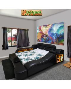 VAL-2BB - 2 Places Modern VALERIE Leather Bed With Foam Everywhere - MAM25102021