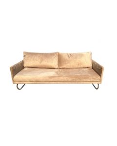 SLG-4G - 4 Places -  SLIM Brown Velvet Sofa  Very Comfortable- MAM31012301