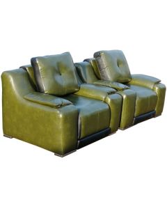 LEO - GRN-  Modern Olive Green LEONA Leather Sofa, Very Solid  Comfortable - MAM12052077