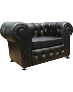 CHE-1SB - i Places - Chesterfield Black Leather Sofa, Very Solid - MAM12092001