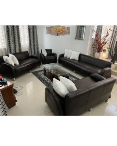 DMN- 12C - 12 seater - Royal Class Dominion Chocolate Leather Sofa, Very Comfortable - MAM20222101005