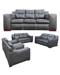JOJ - 7G - 7 seaters - Royal Class JOJO Grey Leather Sofa, Very Comfortable - MAM20211496008