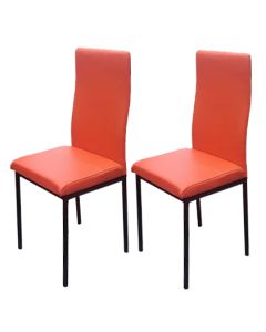 4 Dismountable Metal Orange Chairs, Very Solid - MAM010121321