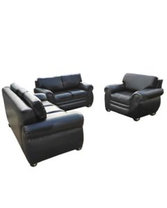 PRN-6BB - 6 Places - Black PRINCE Leather Sofa, Very Solid - MAM171020121