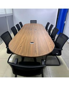 MEK - Modern Woodern Executive Conference Table Executed In Heavy Metal  High Resistant Formica (Table and 19 chairs) - MAM20231302003