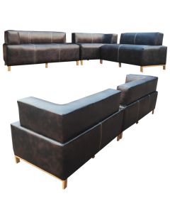 LEO-7C - 7 Places - Chocolate Leo Luxury Leather sofa, Very Solid - MAM1926005021