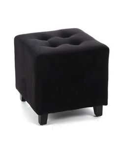 PUF - 2 Modern Poufs In Black Velvet - MAM2021201145