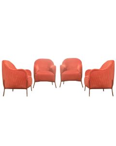 SID-4OO - 4 Places Luxury Orange SIDO Sofa For Home  Or Office Relaxation - MAM0107202193
