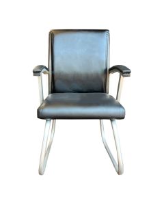 OFC- 1BB - 1 Dismantable Metal  Leather Reception Chair, Very Solid - MAM20222812002