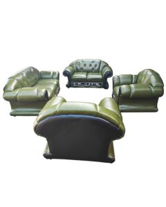 PER - 6GB - 6 Places - Oily Green PERRY Leather Sofa, Very Comfortable - PROMO - MAM241020200