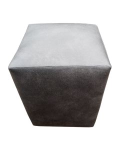 PUF - 2 Modern Poufs In Grey Leather - MAM202119110928