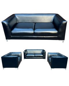 GDN-6BB - 6 Places - Black Gideon Leather Sofa, Very Solid - MAM20222505003