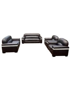 ZAC - 7CC-  7 Places Chocolate Modern  ZACHAEUS Leather Sofa, Very Solid  Comfortable - MAM20220511002