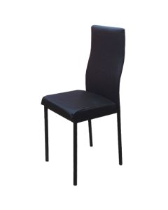 6BBW - 6 Places Black Solid Dismantable Glass Dining Table - MAM01012148
