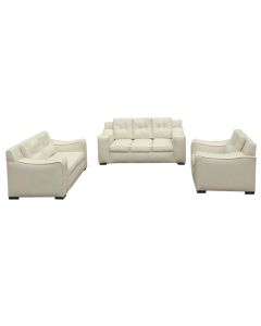 JOJ - 6CW - 6 seater - Royal Class JOJO Cream White Leather Sofa, Very Comfortable - MAM202149012