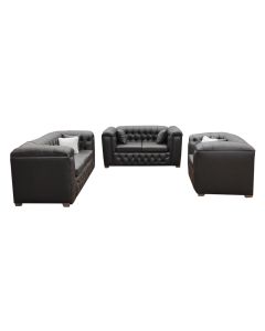 CHE-6FC - 6 Places - Chesterfield Grey Leather Sofa, Very Solid -  MAM11052021001