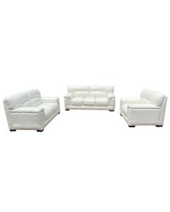 COL - 6WW - 6 seater - Royal Class Collins White Leather Sofa, Very Comfortable - MAM20231808002