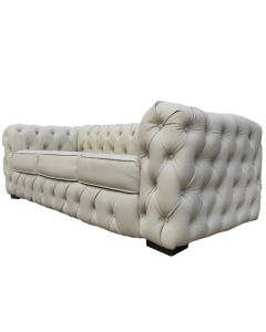 CHE-5CW - 5 Places - Cream White Chester - Spot Leather Sofa, Very Solid -  MAMA2021212123