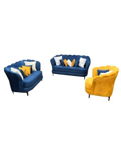 ONO - 6BB - 6 Places - Modern Blue Velvet Onorine Sofa, Very Comfortable - MAM202332302002