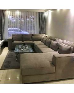 BES - 7B - 100 Percent Velvet, Modern BESS Comfortable U-Shape Sofa - MAM2021120899