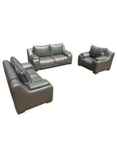 LEO - 6GG-  6 Places Modern Decorated LEONA Leather Sofa, Very Solid  Comfortable - MAM20222610002