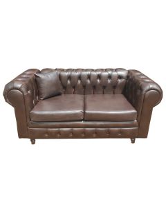 CHE-3FB - 3 Places - Chocolate Chester Mark  Leather Sofa, Very Solid - MAM15082094500
