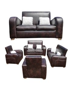 VIC-7C - 7 Places - Chocolate VICTOR Leather Sofa Of Royal Class, Very Comfortable- MAM1508201405