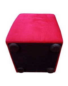 PUF - 2 Modern Poufs In Red Velvet - MAM202119110931
