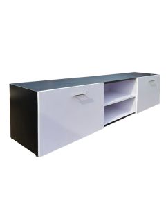 TS - Non - Black  White Solid Wooden TV Stand Made with High Resistant Formica,  - MAM2023220500100