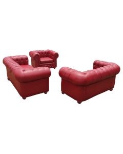 CHE-6OX - 6 Places - ChesterMc Ox-blood Leather Sofa, Very Solid - MAM1902604002