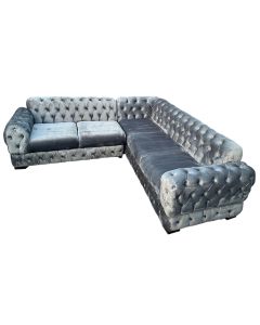 DRK- 6GG - 100 Percent Velvet, Modern Derick Comfortable L-Shape Sofa - MAM20222902