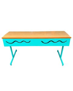 SCH - 2RR - Modern 2-Seater Class-room Table Executed in Wood, Formica And Metal - MAM202216022