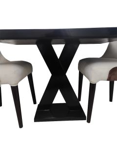 2CB - 2 Places Solid non-Dismantable Woodern  Velvet Dining Table - MAM202181233