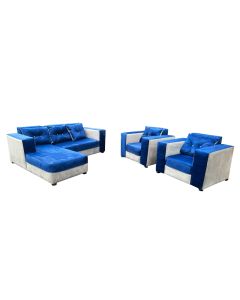 ANG-FDBG -  Modern Comfortable Angle Velour Sofa Set - MAM1710002