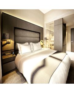 LT - 2PC - 2 Places Modern Bed Executed In Wood And Formica - MAM20230508002