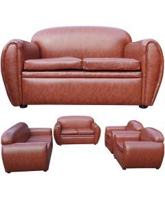 PAB-7CC -  7 Places, Pablo , Modern Brown Norwegian Leather Sofa, Very Comfortable - MAM14032001