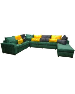 BES - 7DG - 100 Percent Velvet, Modern BESS Comfortable U-Shape Sofa - MAM2022180490