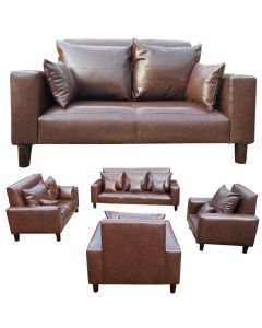 GDN-7CC - 7 Places - Chocolate  Leather Sofa, Very Solid - MAM20220607002