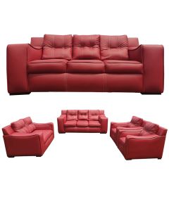 JOJ - 7OB - 7 seater - Royal Class JOJO Ox-Blood Leather Sofa, Very Comfortable - MAM180520120925 