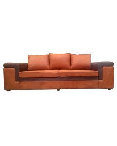 SAM-FCO -  Modern Chocolate and Orange Comfortable SAMARI Velour Sofa - MAM12082001