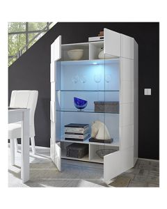 ARM - 1PC - Luminous storage cabinet executed in wood and glass - MAM28122103