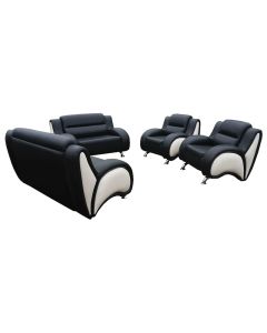MAM2911196352 -  Modern Black Leather Sofa, Very Solid.