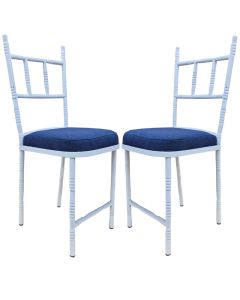 FKB - 10WB - 10 Dismantable Metal  Dense woven bagging fabric Party Chairs, Very Solid - MAM202124011