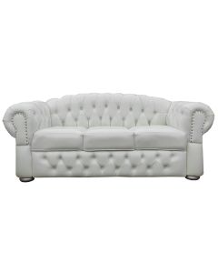 CHE-3W - 3 Places - White  ChesterHill Leather Sofa, Very Solid - MAM1902604123