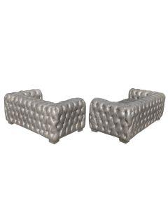 CHE-5GG - 5 Places - Grey Chester - Spot Leather Sofa, Very Solid -  MAMA2021219012