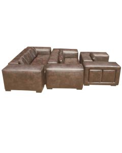 LOV - 10 Places - Chocolate MBA Leather Sofa - MAM1905201401