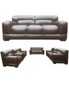FDL- 7C - 7 seater - Royal Class Fidele Chocolate Leather Sofa, Very Comfortable - MAM20211707033
