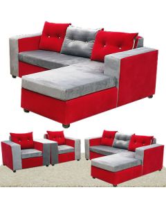 ANG-FRA - Modern Comfortable Angle Velour Sofa Set - MAM28062088