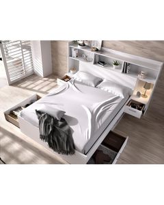 LT - 2PC - 2 Places Luxury wooden Bed With Formica Finishing  - MAM31122101